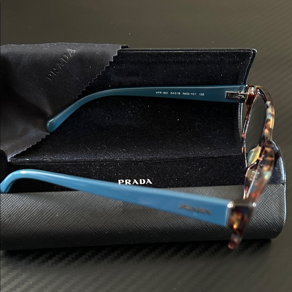 Prada Rx Teal and Tortoise eyeglasses - Picture 4 of 12